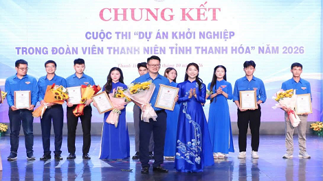 CHÚC MỪNG CÁC TÁC GIẢ, NHÓM TÁC GIẢ XUẤT SẮC TẠI VÒNG CHUNG KẾT CUỘC THI “DỰ ÁN KHỞI NGHIỆP TRONG ĐOÀN VIÊN THANH NIÊN TỈNH THANH HÓA” NĂM 2026